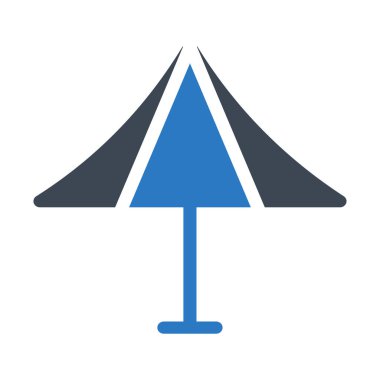 şemsiye simgesi vektör illüstrasyonu 