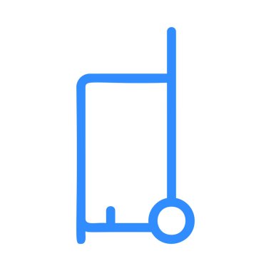 Bavul web simgesi, vektör çizim 