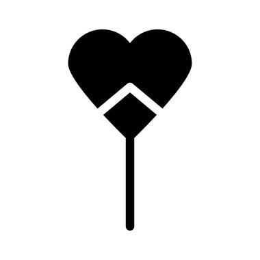 Kalp ikonu vektör illüstrasyonu 