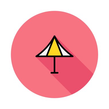 şemsiye simgesi vektör illüstrasyonu 