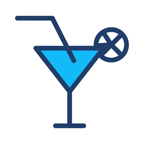 Cocktail Symbol Vektor Illustration — Stockvektor