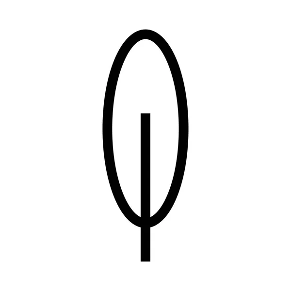 Vektorová Ilustrace Ikony Peří — Stockový vektor