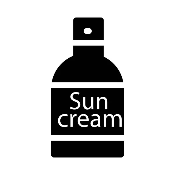 Sun Cream Icon Vector Illustration — Stock Vector