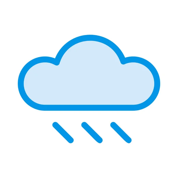 Regenachtige Wolk Pictogram Vectorillustratie — Stockvector