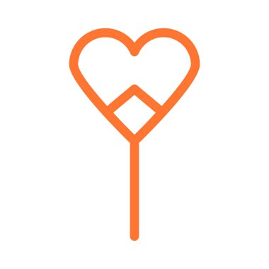 Kalp ikonu vektör illüstrasyonu 