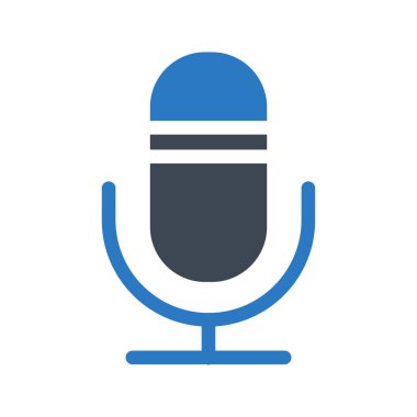 mikrofon simgesi vektör illüstrasyonu 