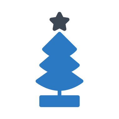 Çam ağacı simge vektör çizim 