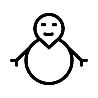 Kardan Adam simgesi vektör çizimi