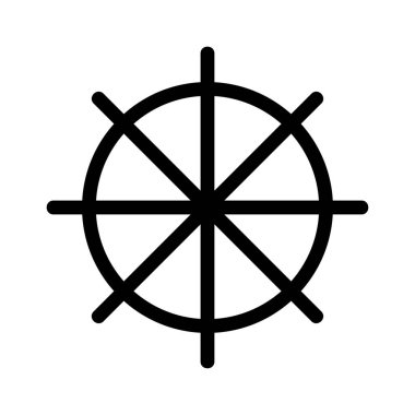 Tekerlek simgesi vektör illüstrasyonu 