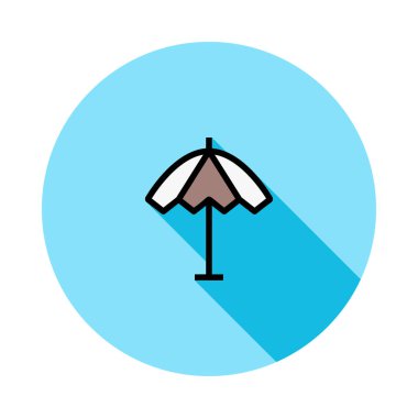 şemsiye simgesi vektör illüstrasyonu 