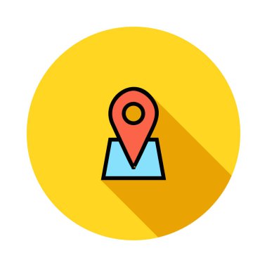 harita pin ikonu vektör illüstrasyonu 