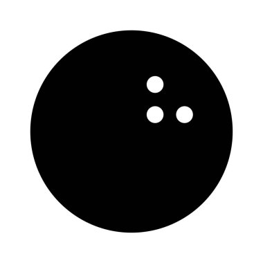 Bowling topu ikonu vektör illüstrasyonu 