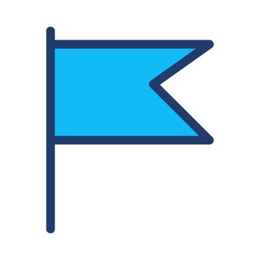 Beyaz arka plan, vektör, illüstrasyon izole bayrak düz simgesi 