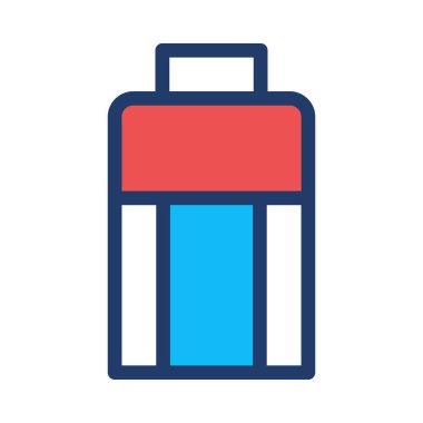 Bavul web simgesi, vektör çizim 