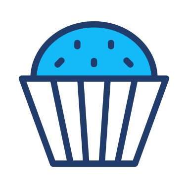 cupcake ikonu vektör illüstrasyonu 