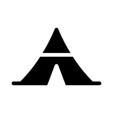 çadır simgesi vektör illüstrasyonu 