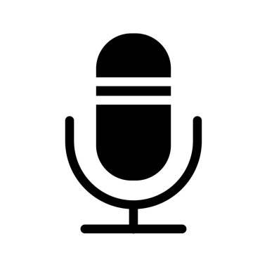 mikrofon simgesi vektör illüstrasyonu 
