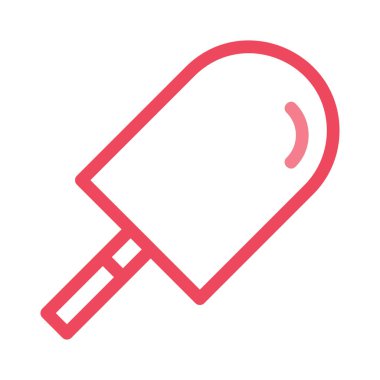 tatlı dondurma düz simgesi, vektör, illüstrasyon 