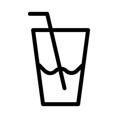 Su cam simge vektör çizim 