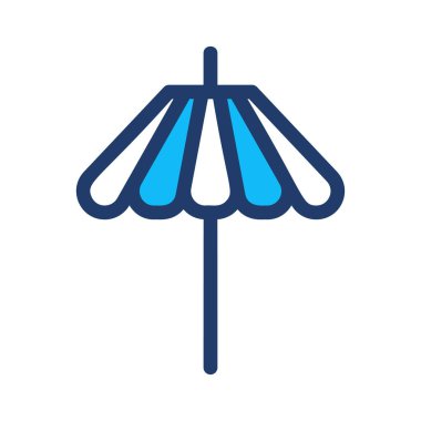 şemsiye simgesi vektör illüstrasyonu 