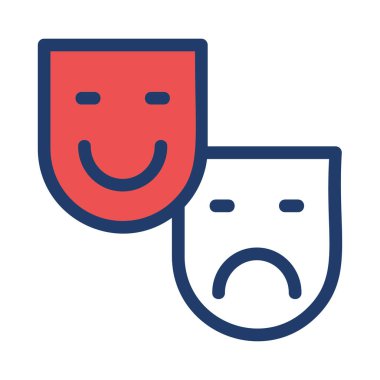 maske simgesi vektör illüstrasyonu 