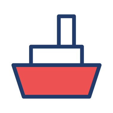 Gemi simgesi vektör illüstrasyonu 