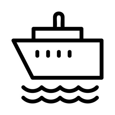 Gemi simgesi vektör illüstrasyonu 
