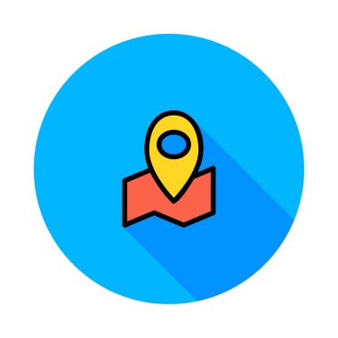 harita pin ikonu vektör illüstrasyonu 