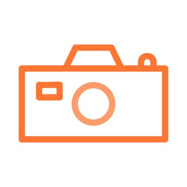 web ve mobil, modern minimalist düz tasarımı için kamera simgesi. 