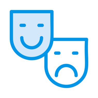 maske simgesi vektör illüstrasyonu 