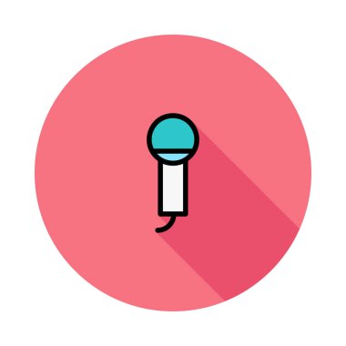 mikrofon simgesi vektör illüstrasyonu 