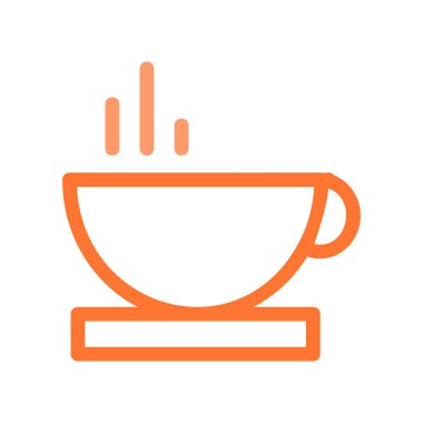 Çay Kupası düz stil ikonu, vektör çizim