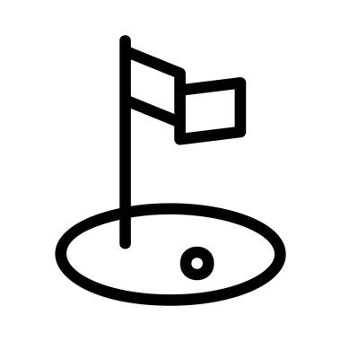 golf ikonu vektör illüstrasyonu 