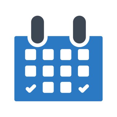 Beyaz arka plan üzerinde izole takvim