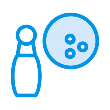 Bowling ikonu vektör illüstrasyonu 