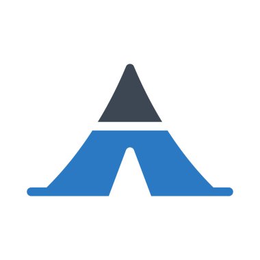 çadır simgesi vektör illüstrasyonu 