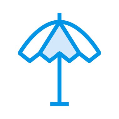 şemsiye simgesi vektör illüstrasyonu 