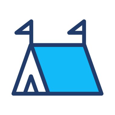 kamp web simgesi, vektör çizim 