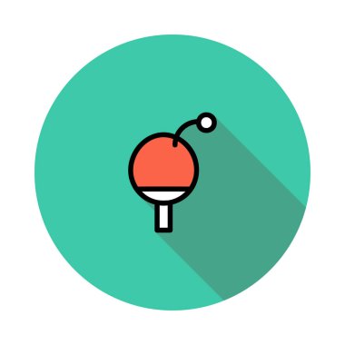 ping pong simgesi vektör illüstrasyonu 