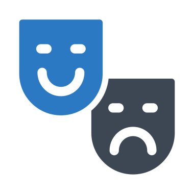 maske simgesi vektör illüstrasyonu 