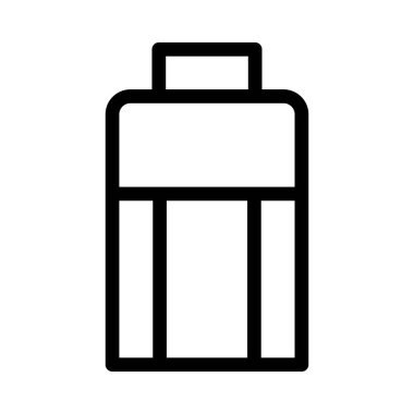 Bavul web simgesi, vektör çizim 