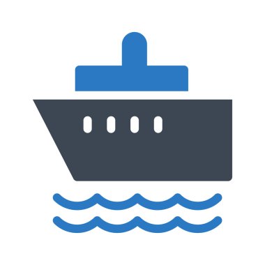 Gemi simgesi vektör illüstrasyonu 