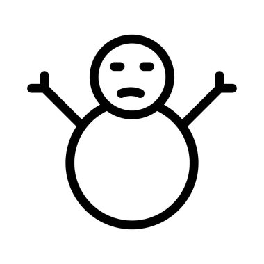 kardan adam düz stil ikonu, vektör çizim 