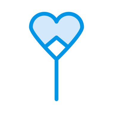 Kalp ikonu vektör illüstrasyonu 