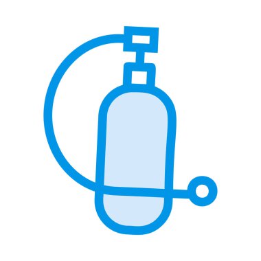 Beyaz arka plan, vektör, illüstrasyon izole dalış oksijen balon düz simgesi