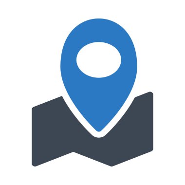 harita pin ikonu vektör illüstrasyonu 