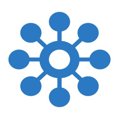 Noel dekoratif kar tanesi düz stil ikonu, vektör çizim 