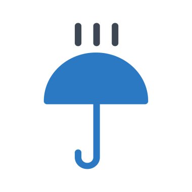 şemsiye simgesi vektör illüstrasyonu 