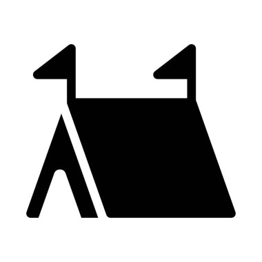 kamp web simgesi, vektör çizim 