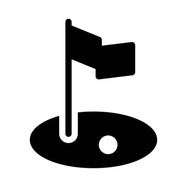 golf ikonu vektör illüstrasyonu 
